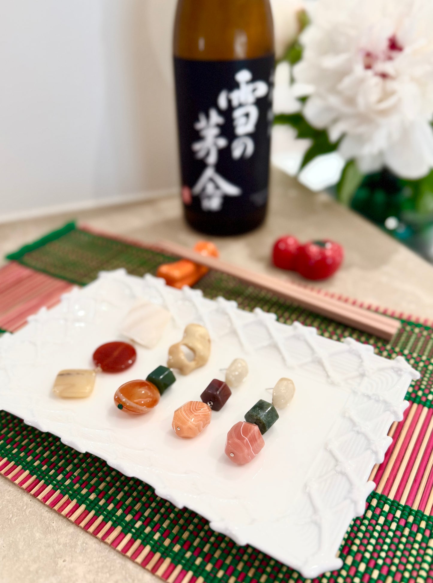 Sushi Earrings from Beneath The Chopsticks Collection