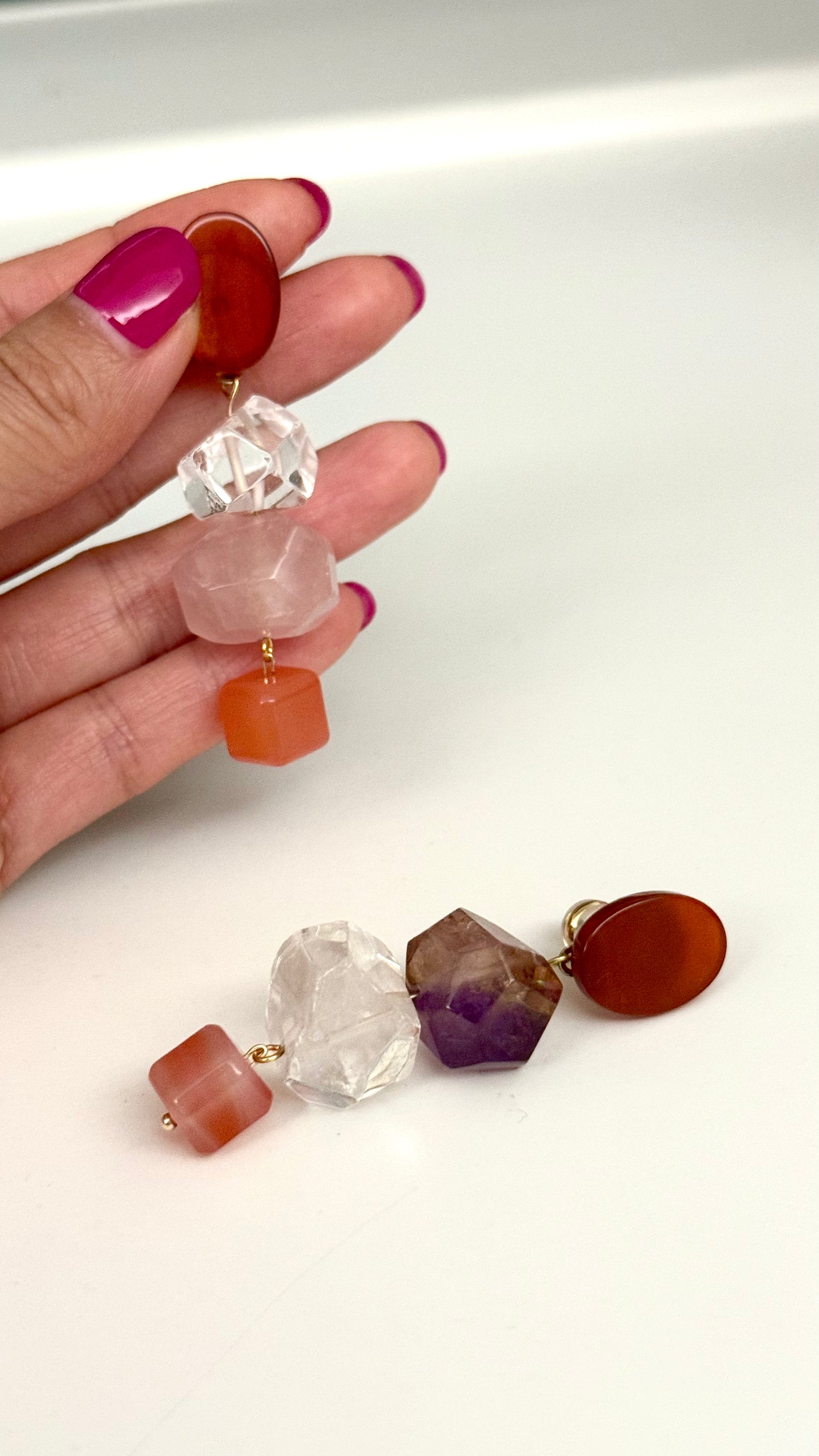 Quartz Blush Earrings from Crystal Whisper Collection