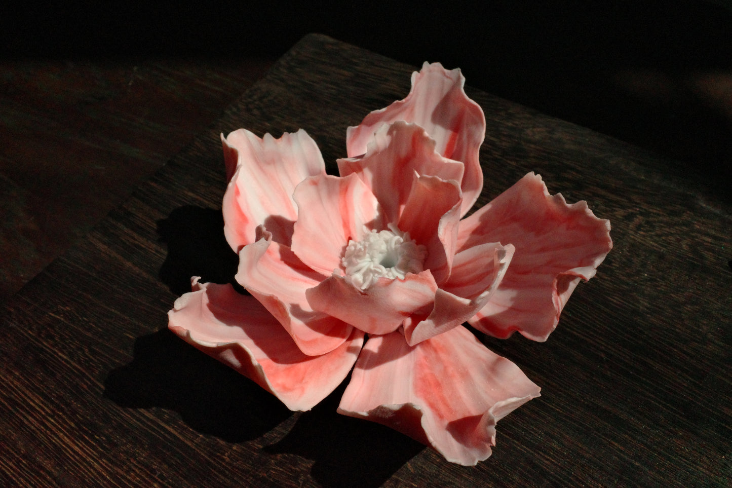 "Blooming Prosperity" Hand-Pinched Peony Porcelain Flower Set