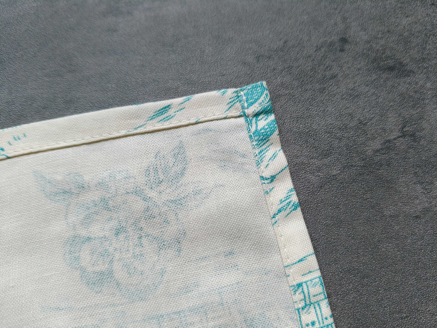 Furoshiki napkin with Asian architectural motifs