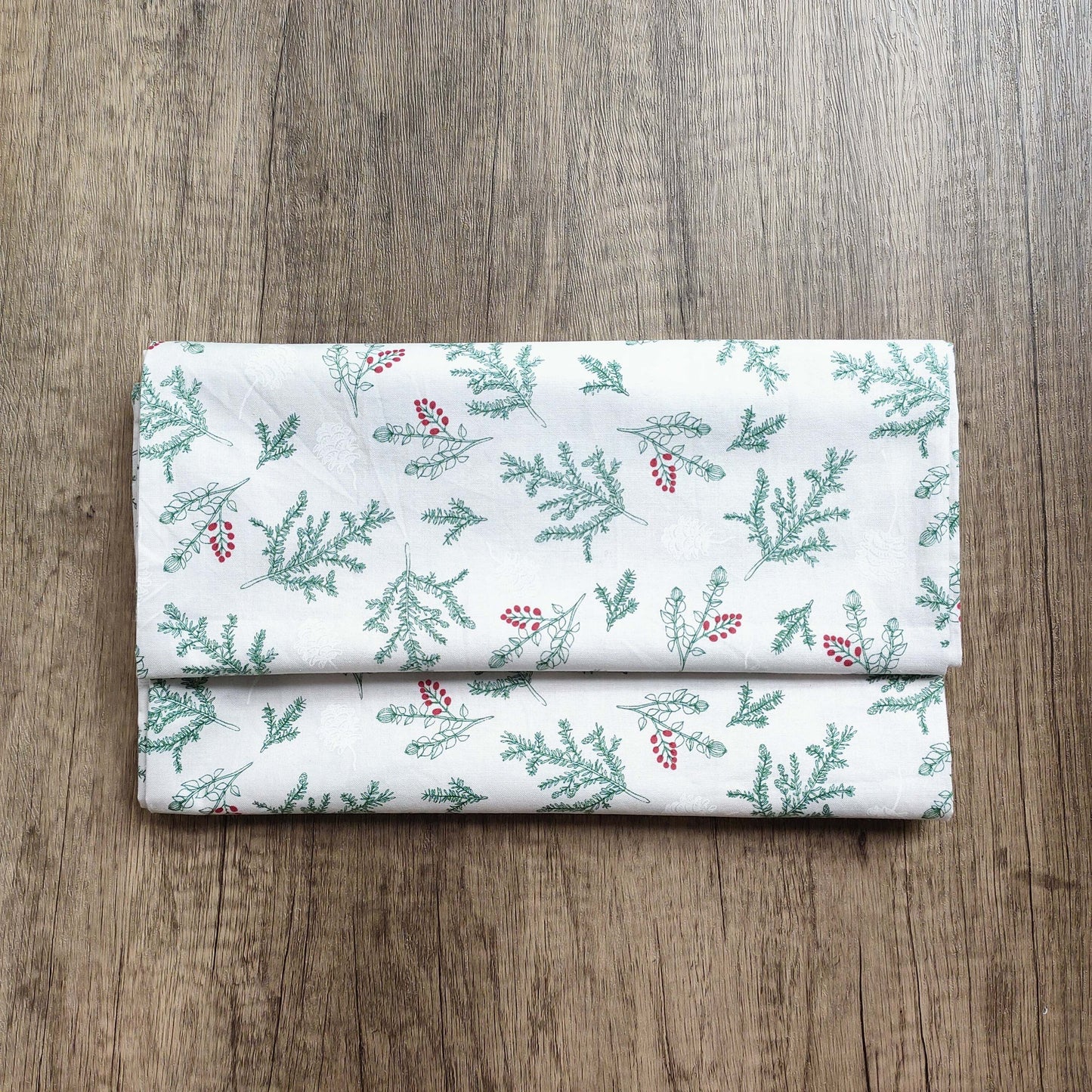 Botanical cotton décor - winter motif collection