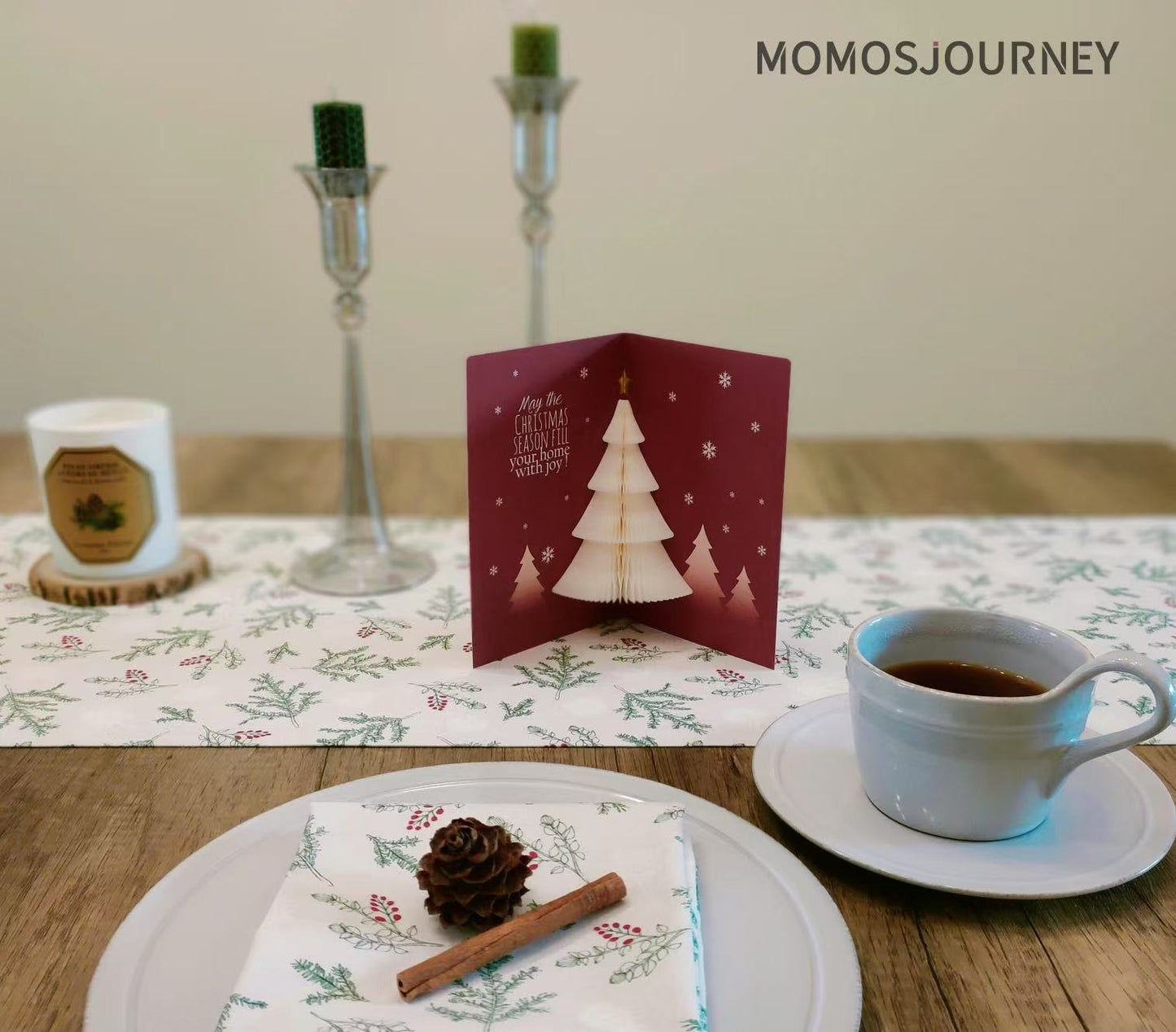 Botanical cotton décor - winter motif collection