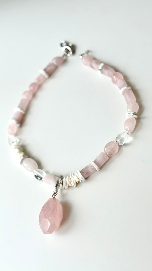 Quartz Blush Necklace from Crystal Whisper Collection
