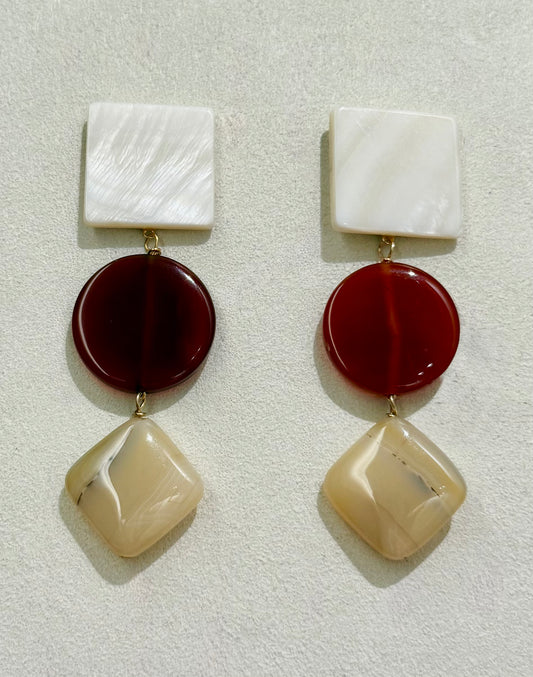 Arctic Shell Earrings from Beneath The Chopsticks Collection