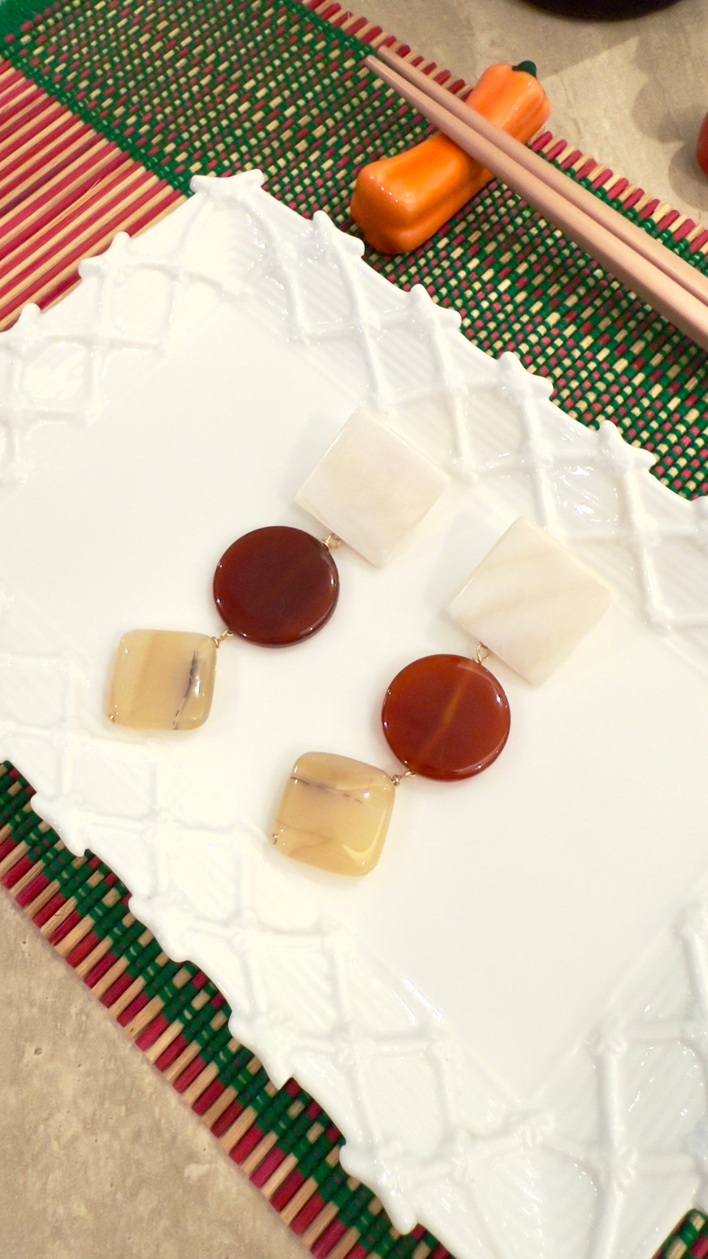 Arctic Shell Earrings from Beneath The Chopsticks Collection