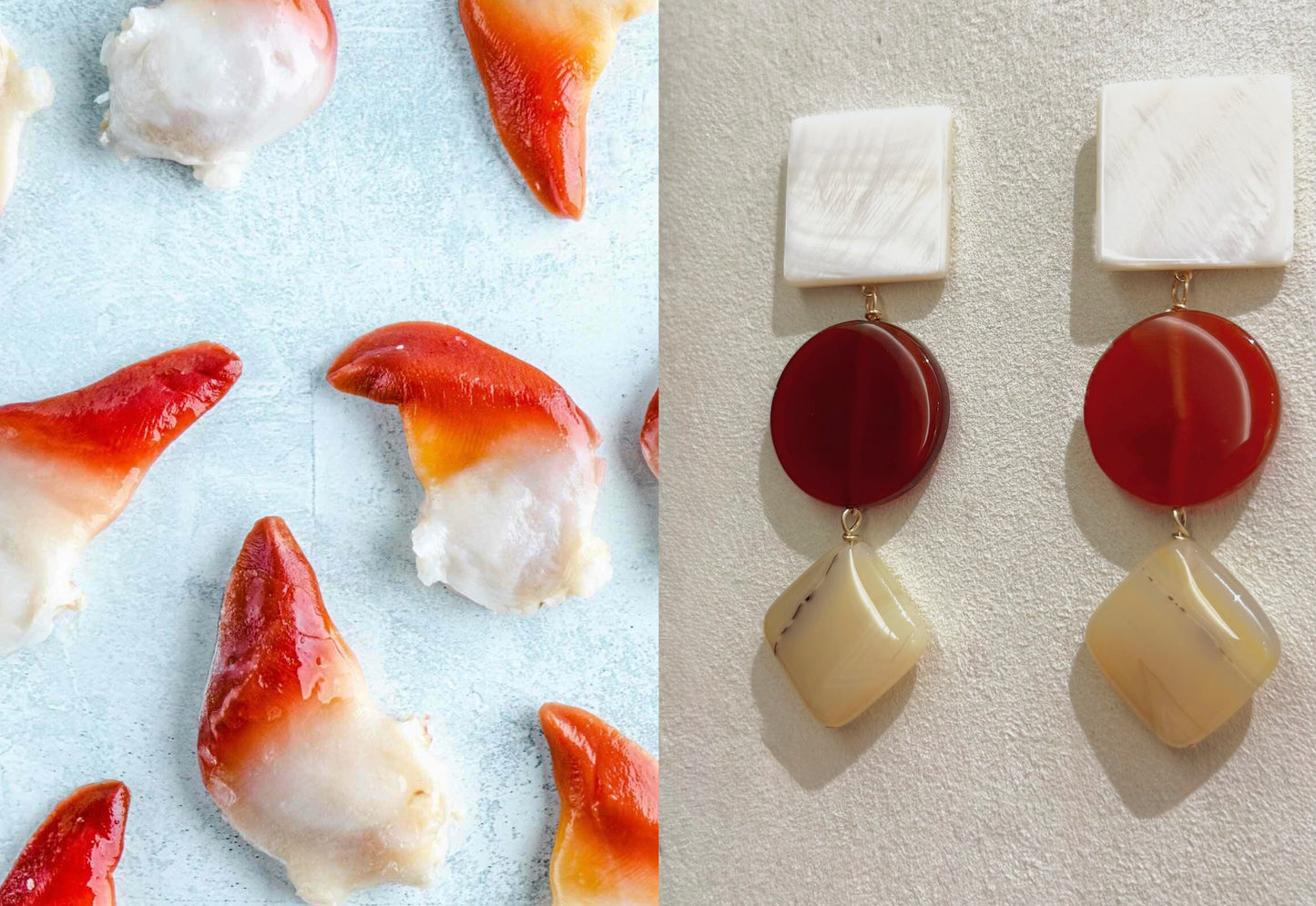 Arctic Shell Earrings from Beneath The Chopsticks Collection