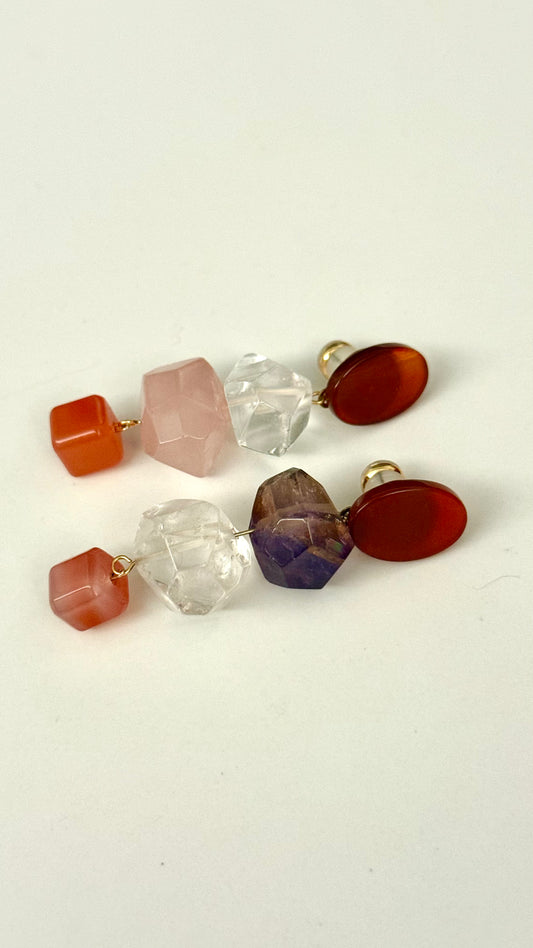Quartz Blush Earrings from Crystal Whisper Collection