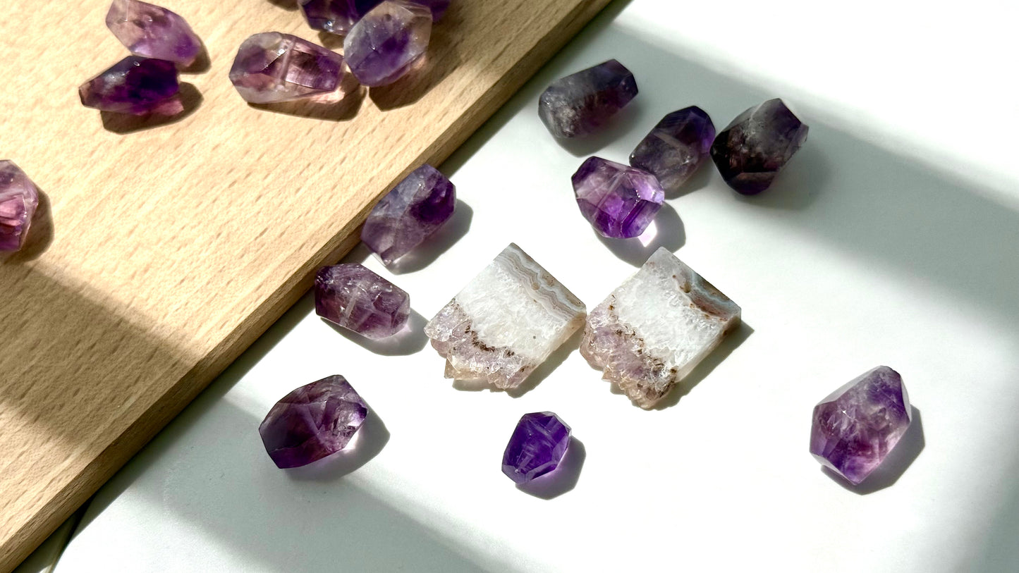 Amethyst Cluster Earrings from Crystal Whisper Collection