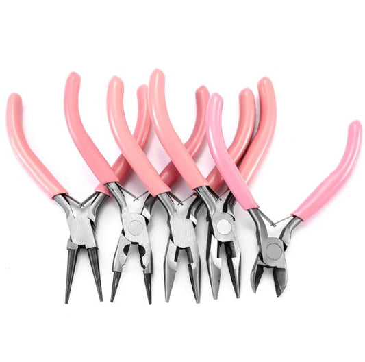 Jewelry Making Pliers - Pink Set (6 Pieces)